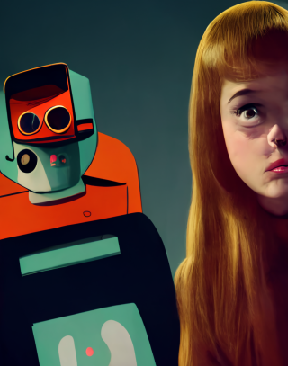 girl and robot